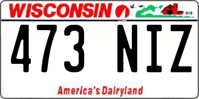 WI license plate 473NIZ