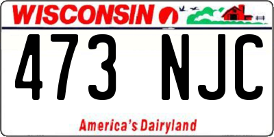 WI license plate 473NJC