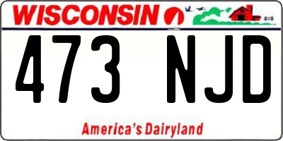 WI license plate 473NJD