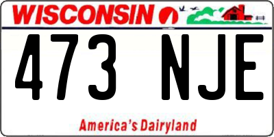 WI license plate 473NJE