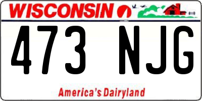 WI license plate 473NJG