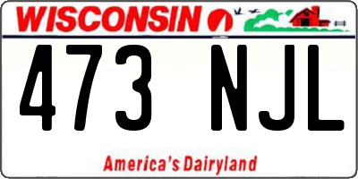 WI license plate 473NJL