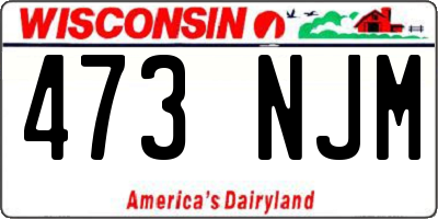 WI license plate 473NJM