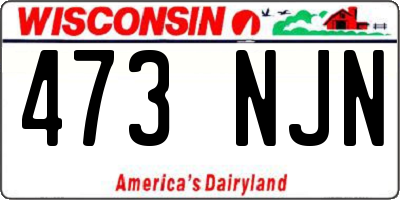WI license plate 473NJN
