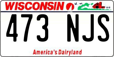WI license plate 473NJS