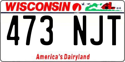 WI license plate 473NJT