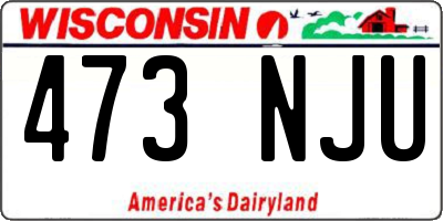 WI license plate 473NJU