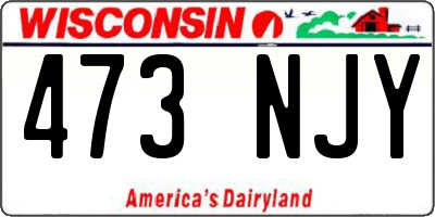 WI license plate 473NJY