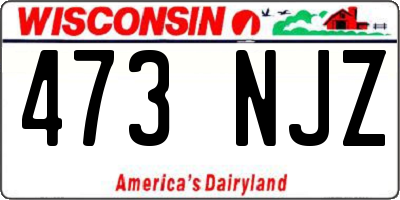 WI license plate 473NJZ