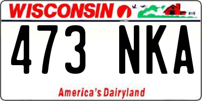 WI license plate 473NKA