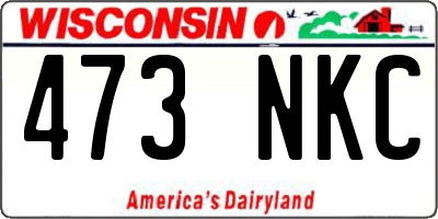 WI license plate 473NKC