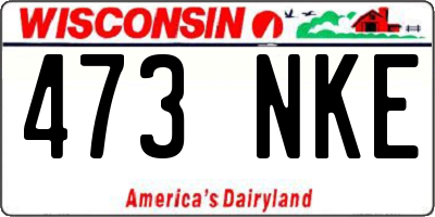 WI license plate 473NKE