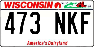 WI license plate 473NKF