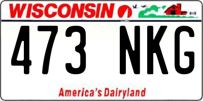 WI license plate 473NKG