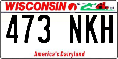 WI license plate 473NKH