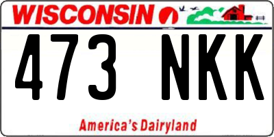 WI license plate 473NKK