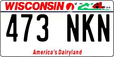 WI license plate 473NKN