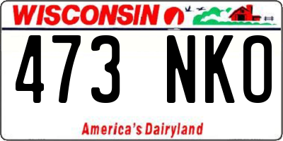 WI license plate 473NKO