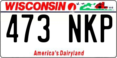 WI license plate 473NKP