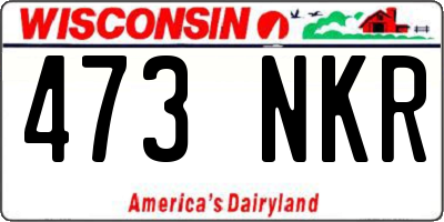WI license plate 473NKR