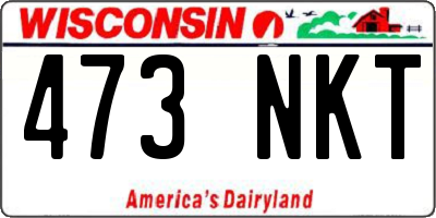 WI license plate 473NKT