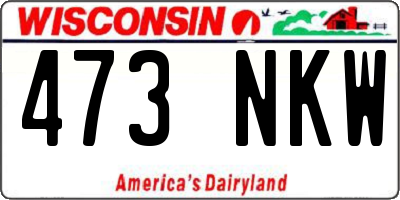 WI license plate 473NKW