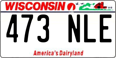 WI license plate 473NLE
