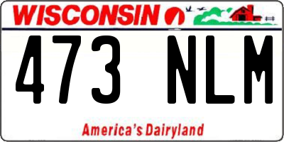 WI license plate 473NLM