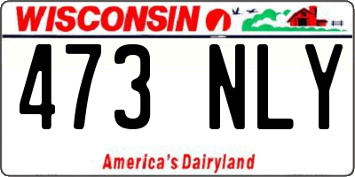 WI license plate 473NLY