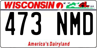 WI license plate 473NMD