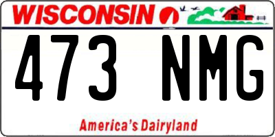 WI license plate 473NMG