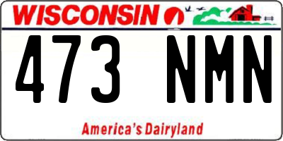 WI license plate 473NMN