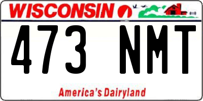 WI license plate 473NMT