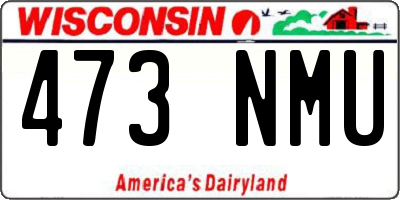 WI license plate 473NMU