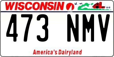 WI license plate 473NMV