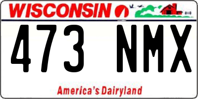 WI license plate 473NMX