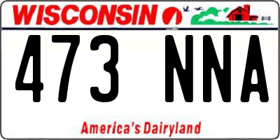 WI license plate 473NNA