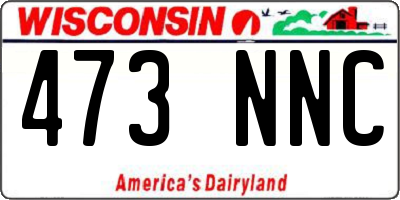 WI license plate 473NNC