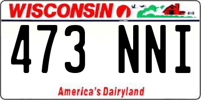 WI license plate 473NNI