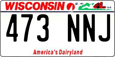 WI license plate 473NNJ