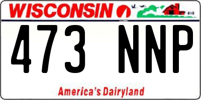 WI license plate 473NNP