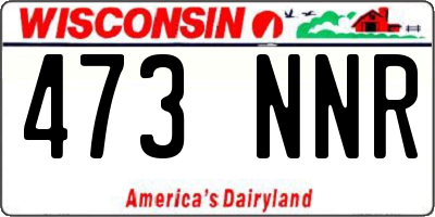 WI license plate 473NNR