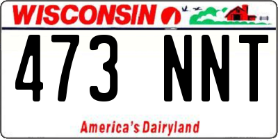 WI license plate 473NNT
