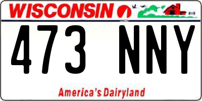 WI license plate 473NNY