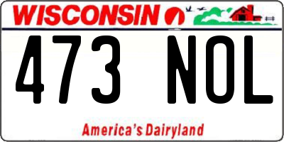 WI license plate 473NOL