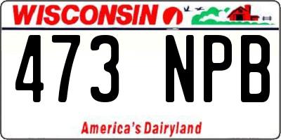 WI license plate 473NPB