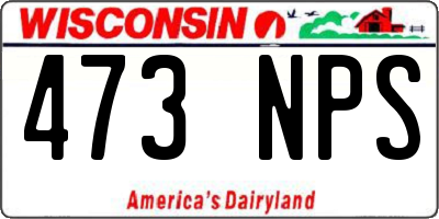 WI license plate 473NPS