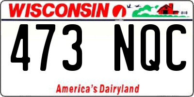WI license plate 473NQC