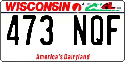 WI license plate 473NQF