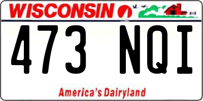 WI license plate 473NQI